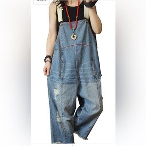 YESNO Oversized Loose Fit Jumpsuit Overall Size L